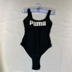Puma Black One Piece Swimsuit Athletic Design